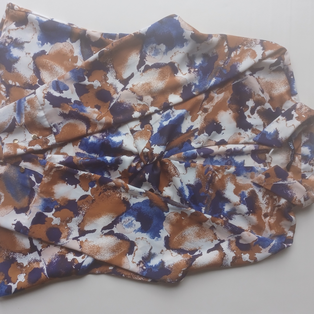 Zara Multicolor Abstract Print Skirt